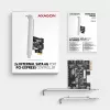 Axagon PCES-SJ2 interfeisa kartes/adapteris Iekšējais SATA
