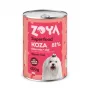 Mitrā suņu barība ZOYA Superfood Goat 400 g — pilnvērtīga mitrā barība pieaugušiem suņiem ar kazas gaļu, 400 g bundža