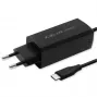 GaN klēpjdatoru lādētājs QOLTEC 52419 65W USB-C PD 5V/20V 3A/3.25A, 220–240V, 1,8 m kabelis, melns