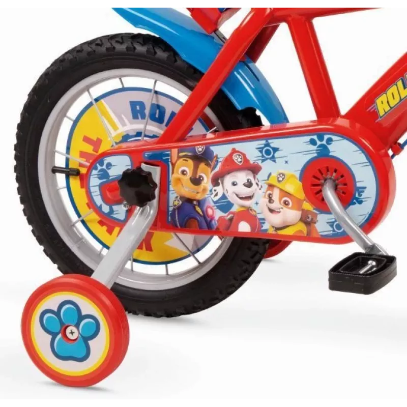 Bērnu velosipēds 14 Paw Patrol sarkans 1478 zēnam JAUNS TOIMSA