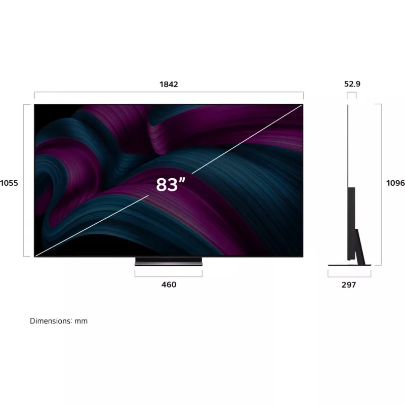 LG OLED evo AI OLED83C5ELA 2,11 m (83 collas) 4K Ultra HD Smart TV Wi-Fi Melns