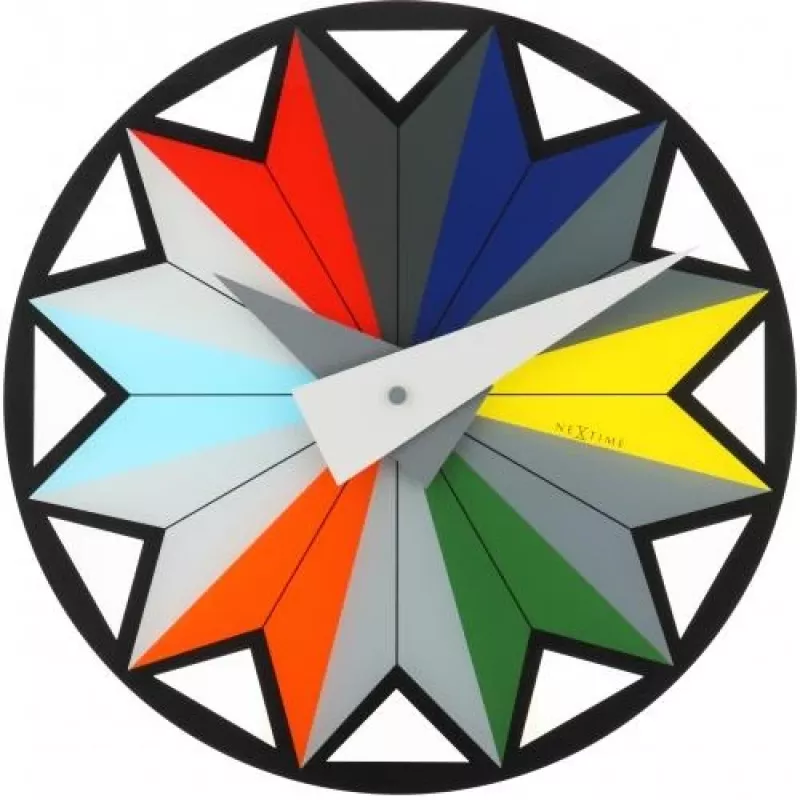 NeXtime klok 8163 Circus, Ø43 cm, sienas, melna/daudzkrāsu