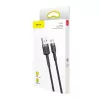 Baseus Cafule 2.4A 1m Micro USB kabelis (pelēks/melns)