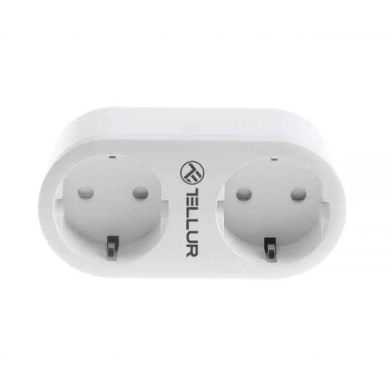 Tellur WiFi AC Dual Plug, enerģijas patēriņa mērīšana, 16A, 2400W