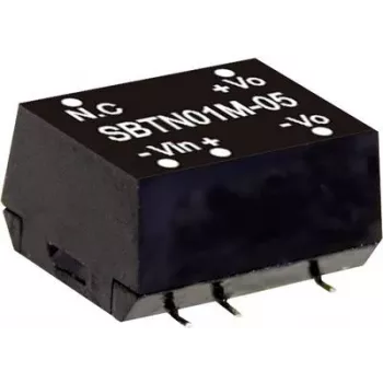 MEAN WELL SBTN01M-05 strāvas adapteris 1 W Ieejas spriegums 10.8 - 13.2 V Izejas spriegums 5 V