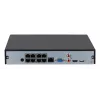 Tīkla video reģistrators DAHUA Lite NVR2108HS-8P-4KS3 — 8 kanālu, max 4K, SATA HDD, 1U, PoE