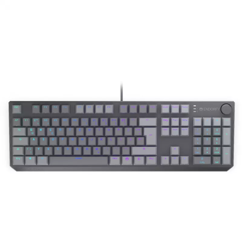 Thock V2, spēļu tastatūra pelēka, DE-izkārtojums, ENDORFY Red
