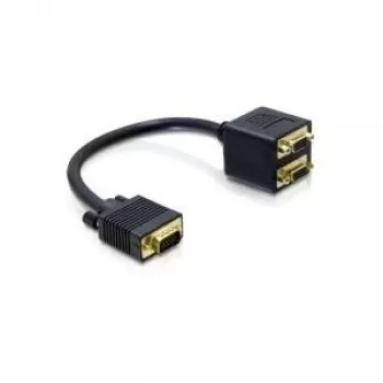 VGA adapteris DeLOCK 65060 vīrišķā uz 2 × sievišķo 0,2 m