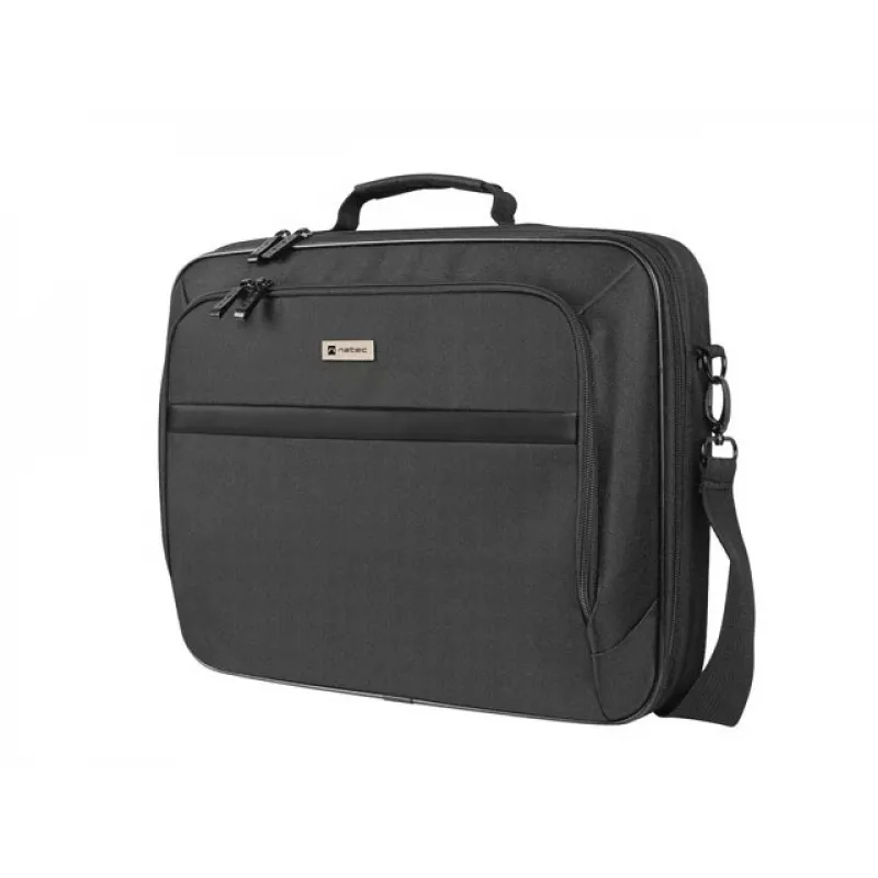 Portfelis NATEC Boxer Lite 39,6 cm (15,6 collas) – poliesters, 2 nodalījumi, plecu siksna, 410×305×65 mm, 750 g