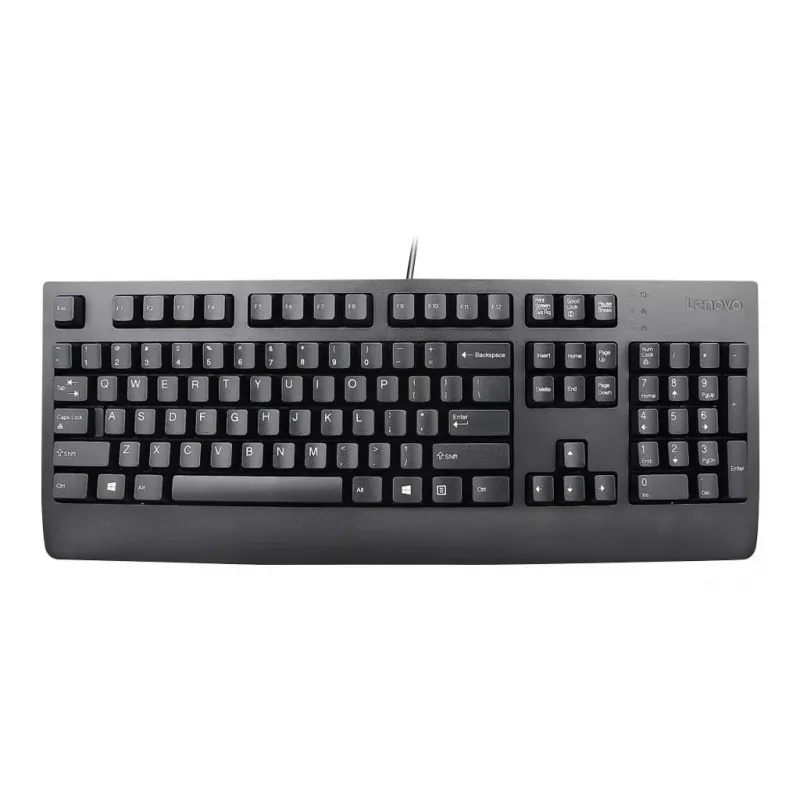 Vadu Lenovo Preferred Pro II pilna izmēra USB tastatūra, QWERTY, rumāņu izkārtojums, melna, Plaukstas balsts