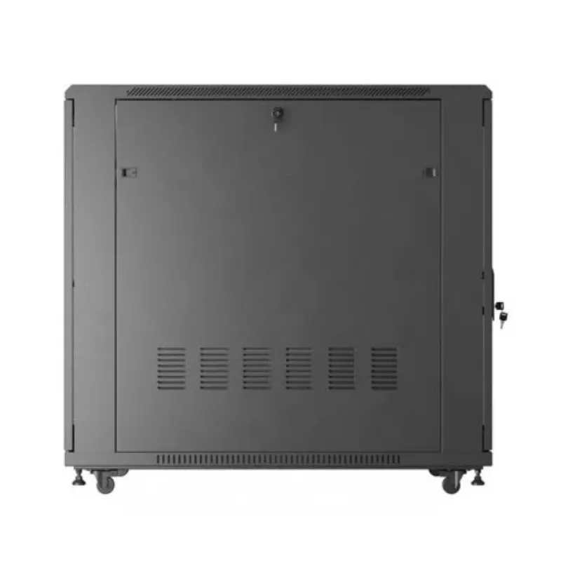 19 collu statīva skapis LANBERG FF01-6222-23B 22U 600x1200 mm melns ar perforētām durvīm