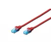 Tīkla savienotājvads DIGITUS CAT 5e U/UTP, 1 m, RJ-45–RJ-45, sarkans