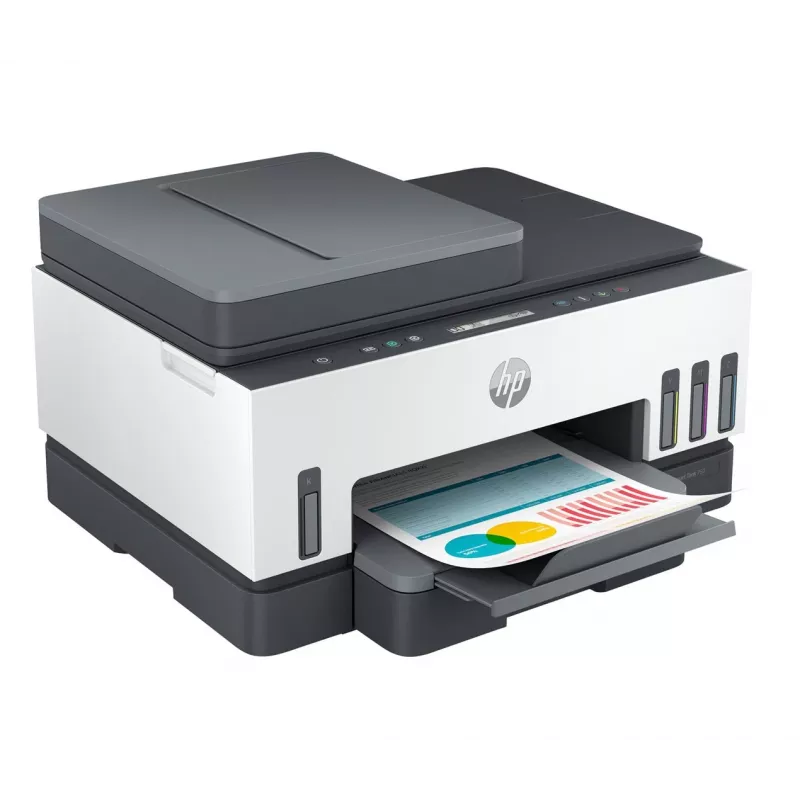 HP Smart Tank 750 daudzfunkciju printeris ar nepārtrauktu krāsu tinti, Wi-Fi, Smart App, automātisku abpusējo druku, ADF automātisko dokumentu padevēju