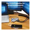 Eaton Tripp Lite USB-C dokstacija, divi displeji - 4K 60 Hz HDMI, USB 3.2 Gen 1, USB-A centrmezgls, GbE, atmiņas karte, 100W PD uzlāde, pelēka - dokstacija - USB-C - 2 x HDMI - 1GbE (U442-DOCK)