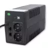 Qoltec Monolith nepārtrauktās barošanas avots (UPS) Double-conversion (Online) 0.45 kVA 240 W 2 AC kontaktligzdas