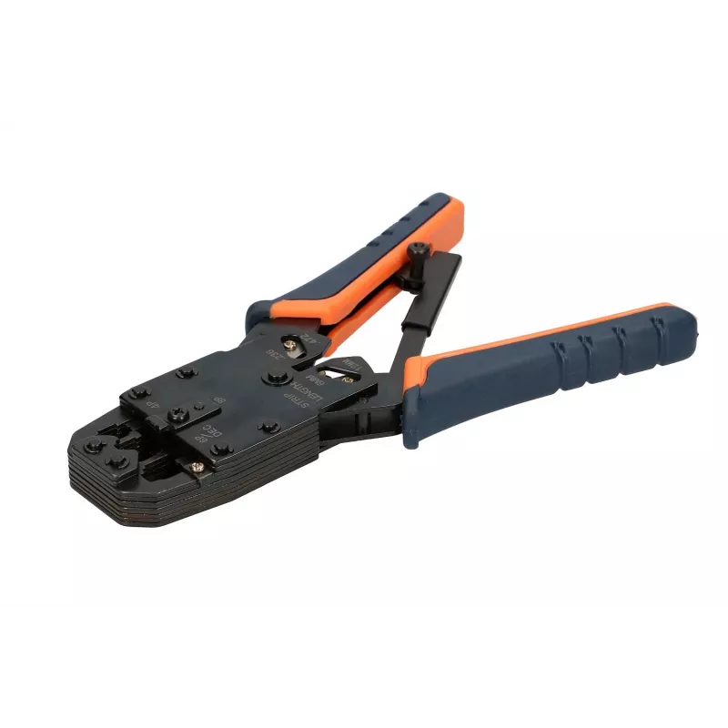 Extralink RJ45 krimpēšanas instruments 4P+6P+8P ar sprūdrata mehānismu modulārajiem spraudņiem, 1 gab.
