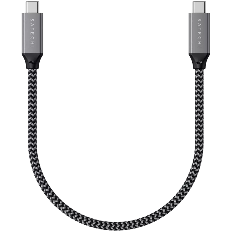 USB kabelis Satechi ST-U4C25M USB4 Gen 3x2 0.25m Melns Pelēks