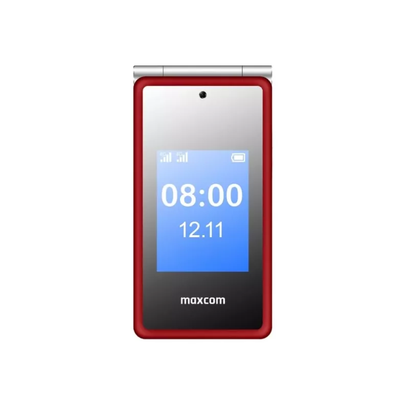 Funkciju tālrunis MAXCOM MaxCom Comfort MM835 atvāžams, Dual SIM, 3,5 collas (8,89 cm) 320x480, 1400 mAh, sarkans