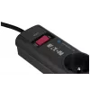 Pārsprieguma aizsardzības sadalītājs EATON Power Strip 4 FR — 4 Type E kontaktligzdas, 1 m kabelis, 10 A, 2500 W, LED indikatori