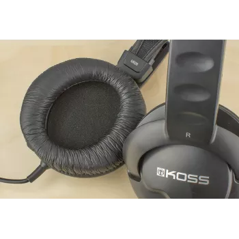 Koss | UR20 | Austiņas DJ stilā | Vadu | Uz auss | Trokšņu slāpēšana | Melna