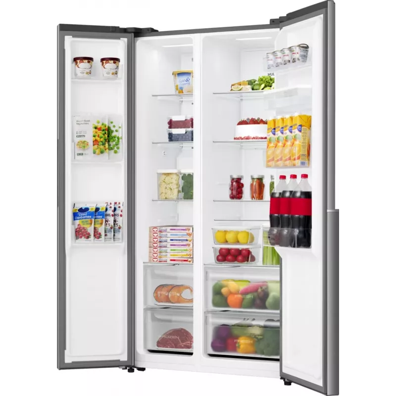 Gorenje HZF55082 NRS917E41XWD G400, brīvstāvošs, amerikāņu durvis, pelēks, 2 durvis, skārienjūtīgs, LED