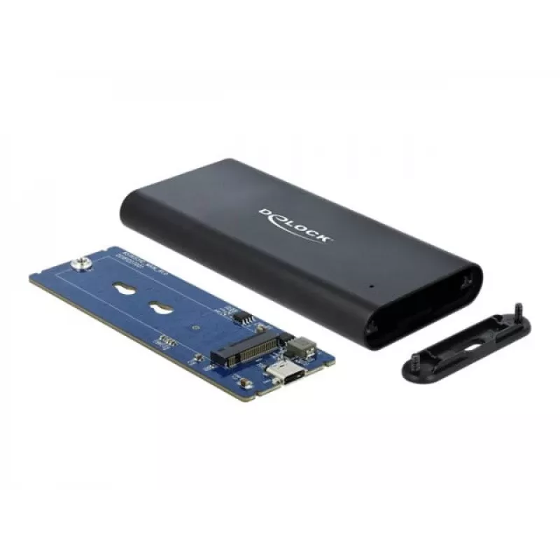 Delock - glabāšanas korpuss - M.2 - M.2 NVMe karte - USB 3.1 (Gen 2) - melns (42614)