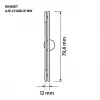 LED sienas lukturis ActiveJet AJE-CHARLIE NW, 1100 lm, 4000 K, 8 W, melns, 798×120×65 mm