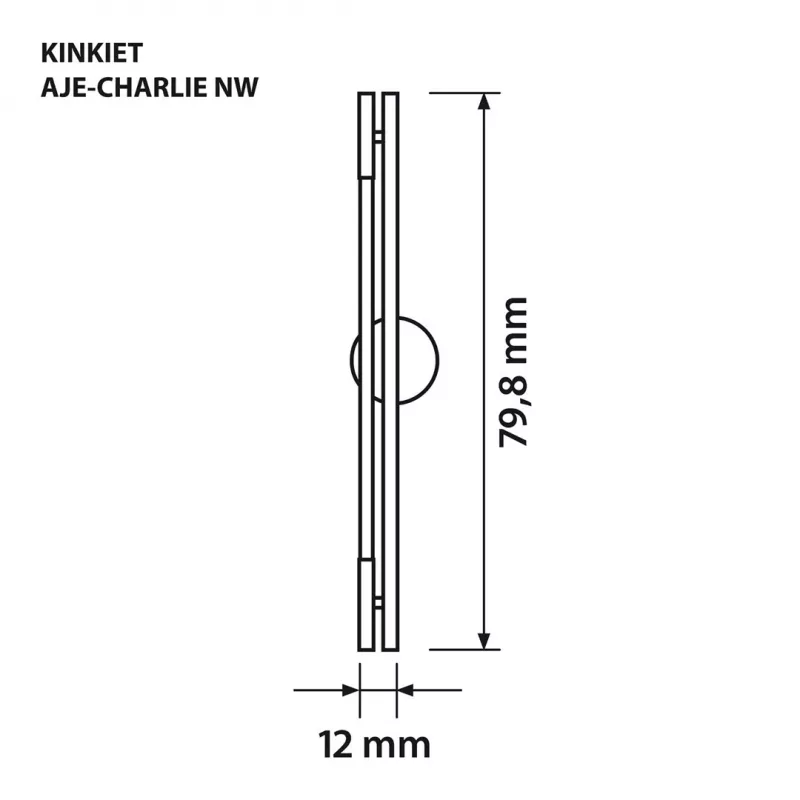 LED sienas lukturis ActiveJet AJE-CHARLIE NW, 1100 lm, 4000 K, 8 W, melns, 798×120×65 mm