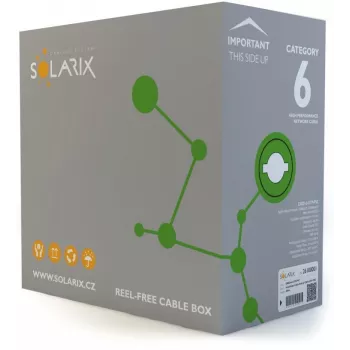 Solarix CAT6 UTP PVC Eca instalācijas kabelis 305m