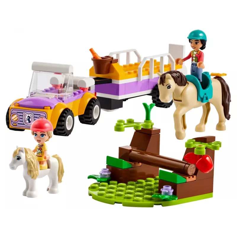 LEGO Friends Zirga un ponija piekabes dzīvnieku rotaļlietu komplekts 42634