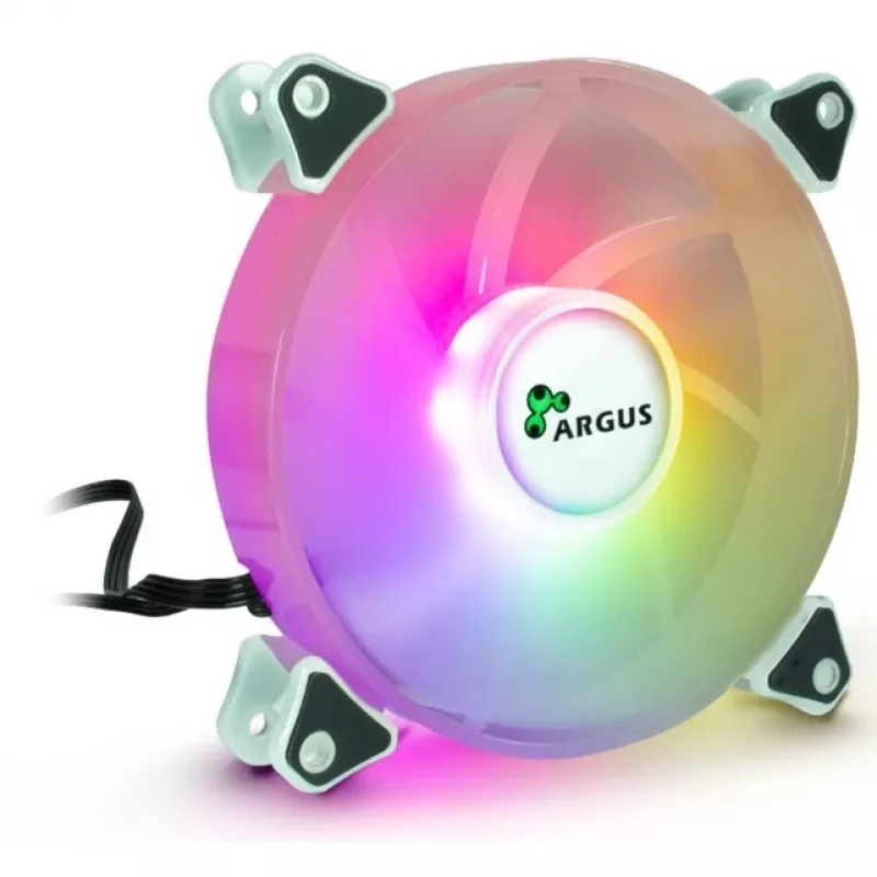 INTER-TECH Argus RGB ventilatūras komplekts RS-06 120mm 3-gab. iepakojums balts ARGB ar kontrolieri
