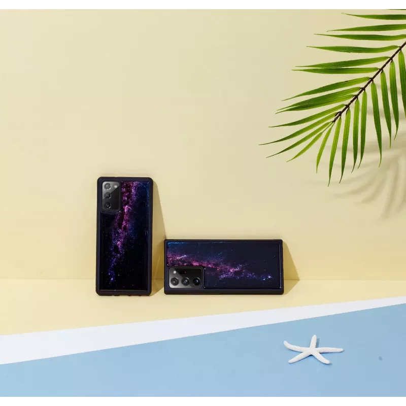 Aizsargājošs tālruņa maciņš iKins Samsung Galaxy Note 20 — Piena Ceļa melns