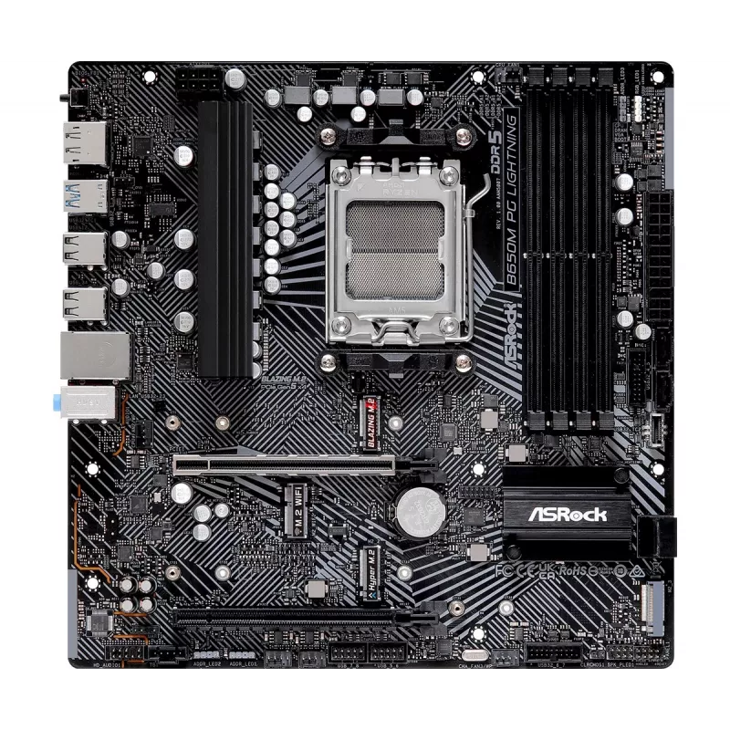 ASRock B650M PG Lightning AM5 Micro-ATX mātesplate