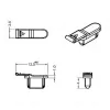 Kontaktligzdas drošības pārsegs DELOCK 64033, melns, 5×12.5×3.5 mm, iepakojumā 10 gab.