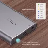 SSD korpuss Unitek S1206A diviem M.2 NVMe PCIe Gen3 x4 diskdziņiem, USB 3.2 Gen 2 (10 Gbit/s), alumīnija, USB-C, komplektā barošanas avots