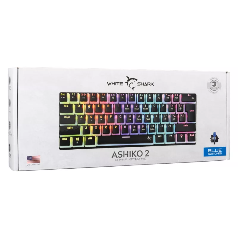 White Shark GK-2202 Ashiko 2 Melns/Zils US