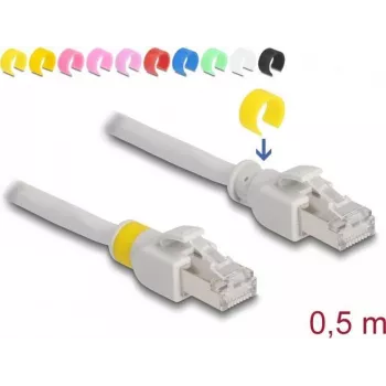 Tīkla kabelis DeLOCK RJ45 Cat.6A S/FTP 0.5m pelēks