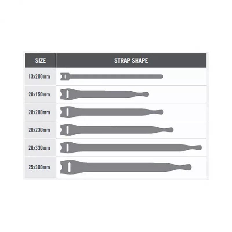 Atbrīvojama kabeļu saite Velcro ONE‑WRAP 200×13 mm Balta, polipropilēns, iepakojumā 100