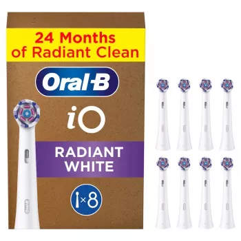 Oral-B IO Series Radiant Balts Oriģināls birstīšu galviņas zobu balināšanai 8