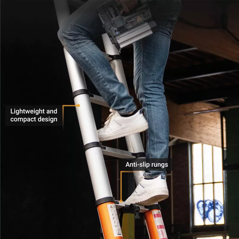 Teleskopiskās kāpnes Batavia B.V. Giraffe AIR 3.81 m, kompaktas izbīdāmas alumīnija kāpnes