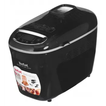 Maizes cepējs Tefal PF611838 — 1600 W, 1,5 kg tilpums, 19 programmas, pieskāriena vadība, melns