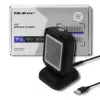 Fiksēts 1D/2D svītrkodu lasītājs QOLTEC 50864, LED sensors, USB vadu savienojums, melns, 145×85×80 mm