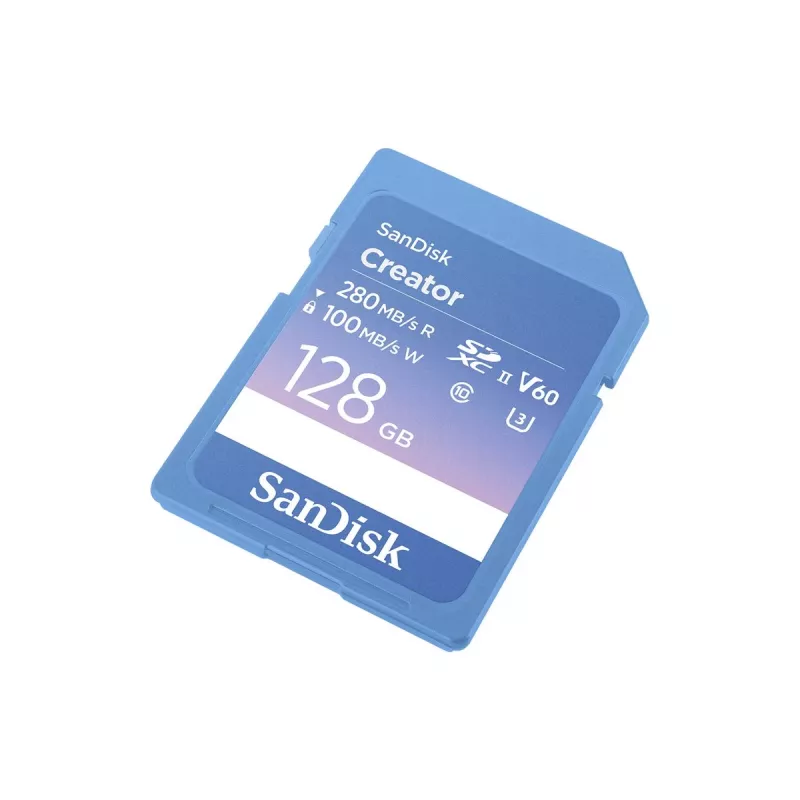SanDisk Creator SD atmiņas karte UHS-II 128GB Pārsūtīšanas ātrums līdz 280 MB/s