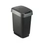 Atkritumu tvertne Rotho Twist 50 L taisnstūrveida polipropilēna, 50 L, 602×298×401 mm, melna