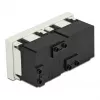 Sienas kontaktligzda DELOCK 81423 — CEE 7/3, 16 A, 250 V, balta, ABS/PC, 45×90 mm