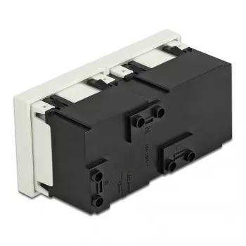 Sienas kontaktligzda DELOCK 81423 — CEE 7/3, 16 A, 250 V, balta, ABS/PC, 45×90 mm