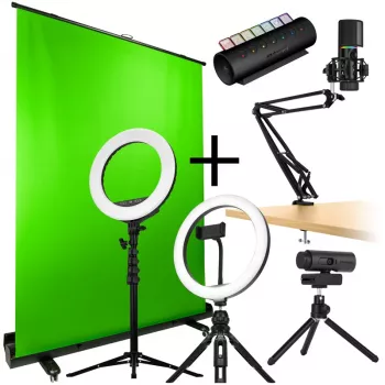 Streamplify Streaming pilns komplekts V2 - CAM, MIC, Light 10, Light 14, SCREEN LIFT, HUB CTRL7