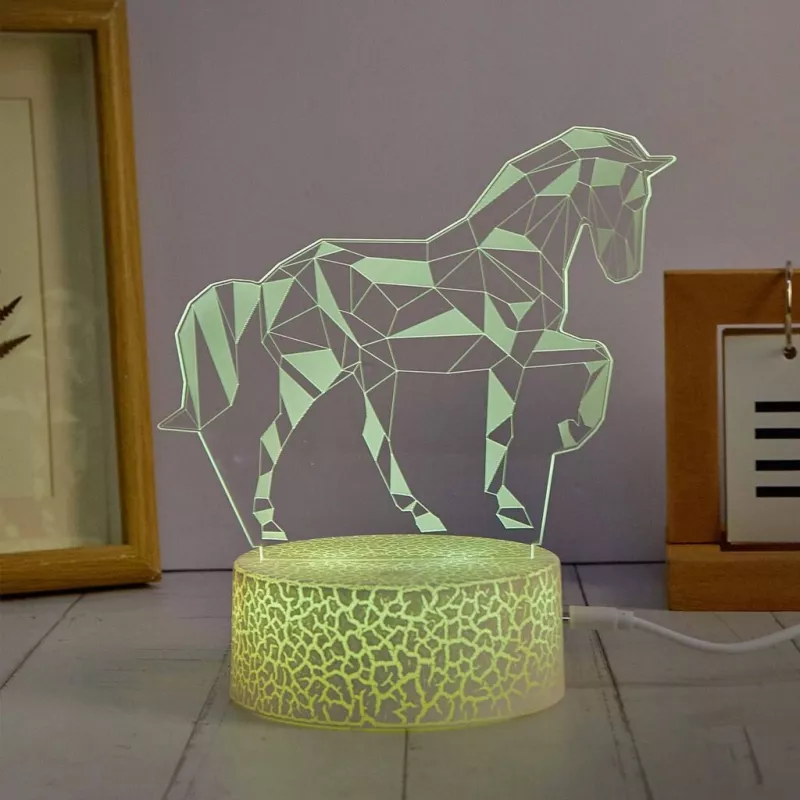 Manta SNL116RGB RGB 3D zirgu dekoratīvā LED lampa