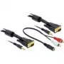 Video kabeļa adapteris DeLOCK 84453 3 m VGA D-Sub + 3,5 mm melns