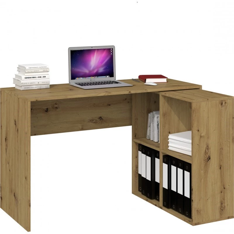 Computer desk top e shop BIURKO PLUS ARTISAN, taisnstūrveida galda virsma, skaidu plāksne, 1200×500×760 mm, ozola krāsa